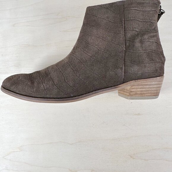 Kelsey Dagger Brooklyn Brown Suede Croc Booties Women's 8.5 Excellent Condition! - Picture 6 of 8